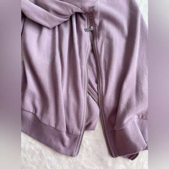 GAP Maternity Nursing Dusty Purple Sweatshirt with Puff Sleeves MEDIUM - Picture 8 of 10